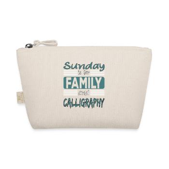 Sunday is for family and Calligraphy Spruch - Bio-Täschchen - Natur - Vorne