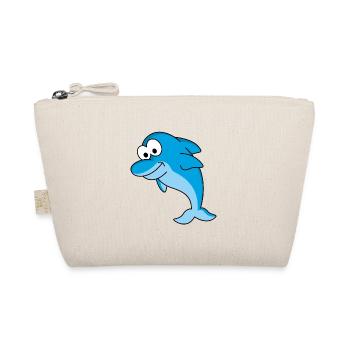 Delfin Comic Tier - Bio-Täschchen - Natur - Vorne