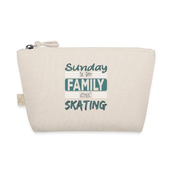 Sunday is for family and Skating Spruch - Bio-Täschchen - Natur - Vorne