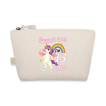 Licorne arc en ciel fille 13 ans - Trousse biologique - nature - Devant