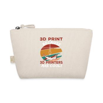 funny Retro 3D -Druck spruch Für Männer Und Frauen - Bio-Täschchen - Natur - Vorne