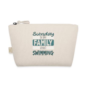Le dimanche est pour la famille et Swimming Spruch - Trousse biologique - nature - Devant