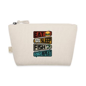 Funny Fishing Eat Sleep Fish Repeat Fishing - Organic Pouch - nature - Front