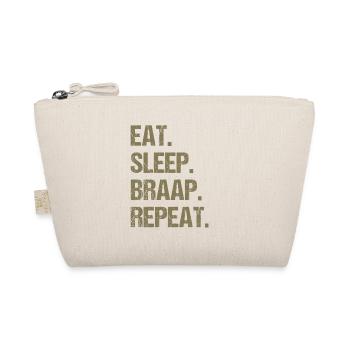 Eat Sleep Braap Repeat Funny Dirt Bike Motocross - Organic Pouch - nature - Front