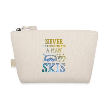 don't underestimate a ski man - Organic Pouch - nature - Front