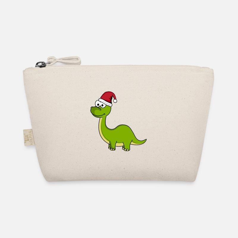 Dinosaurier brontosaurus Weihnachten - Bio-Täschchen - Natur