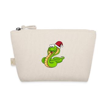 Snake Cobra Comic Christmas - Organic Pouch - nature - Front