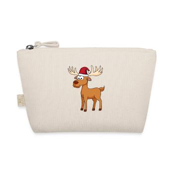 Elk Comic Christmas - Organic Pouch - nature - Front