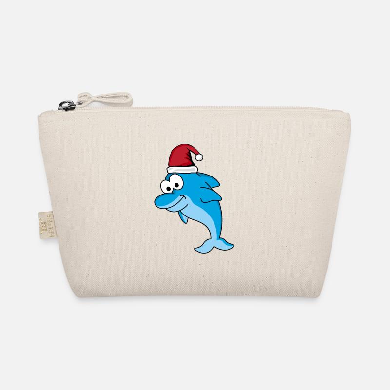 Dolphin Comic Christmas Organic Pouch