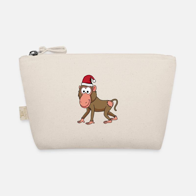 Monkey affe Weihnachten Bio-Täschchen