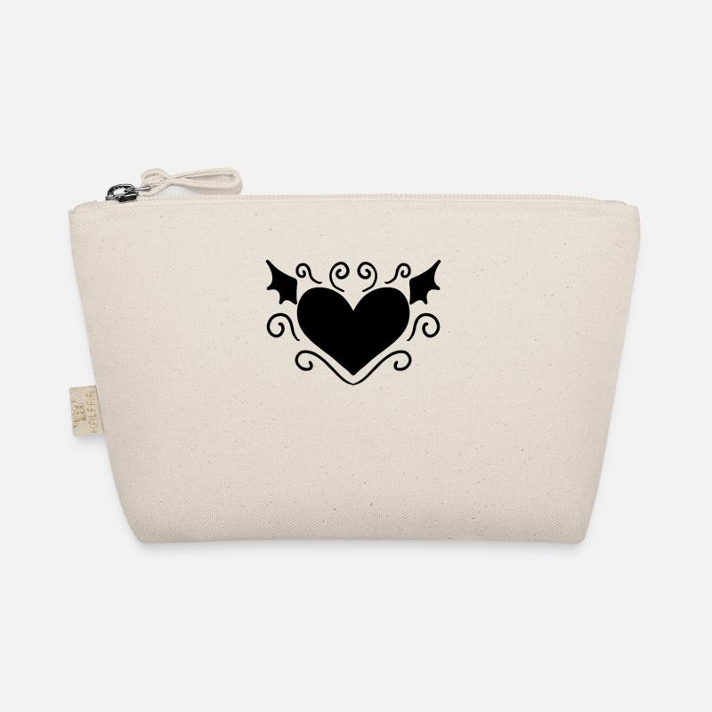 Herz Schwarz Bio-Täschchen