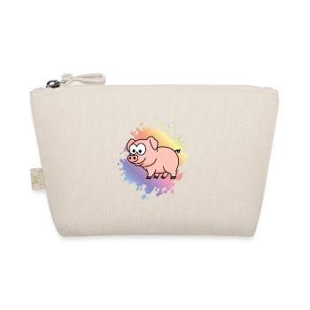 Pig Comic Animal - Organic Pouch - nature - Front