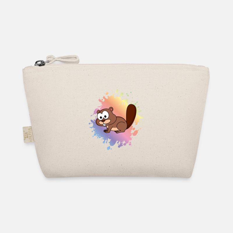 Beaver Comic Animal Organic Pouch