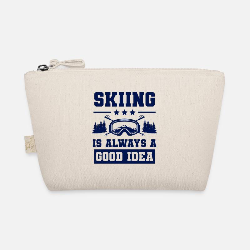 ski skiing - Bio-Täschchen - Natur