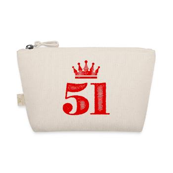51 Zahl Krone - Bio-Täschchen - Natur - Vorne