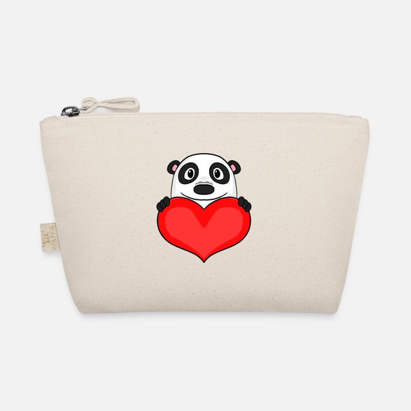 Panda mit Herz - Liebe Romantisch Bio-Täschchen