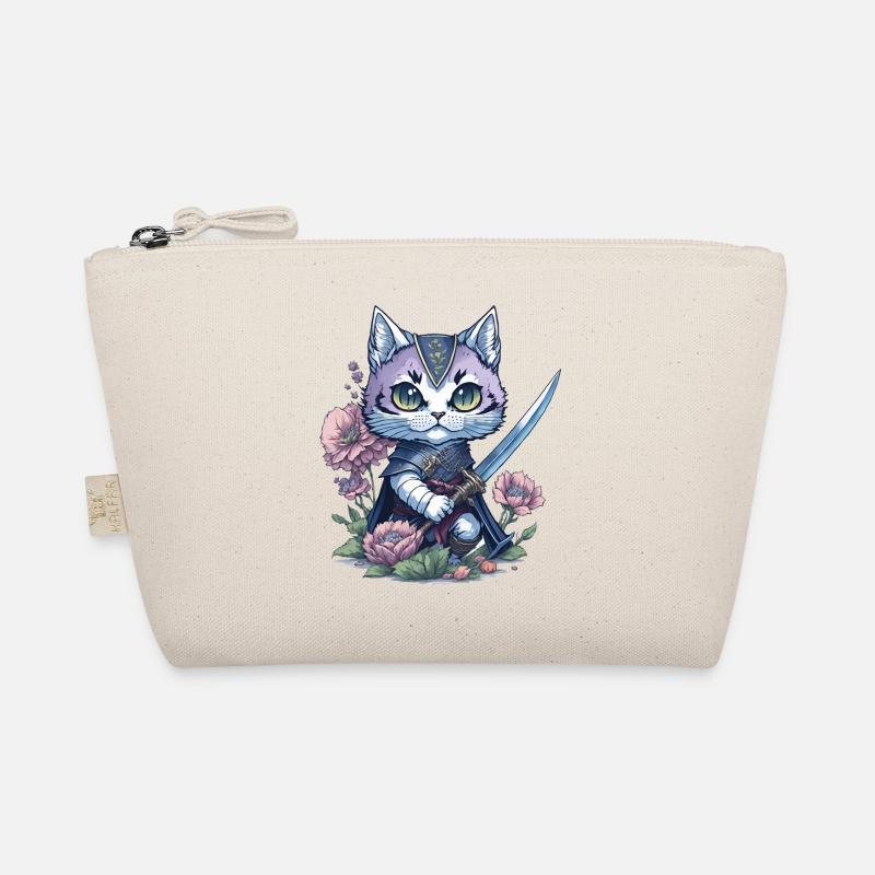 Die Ninja-Katze – einzigartig und farbenfroh Bio-Täschchen