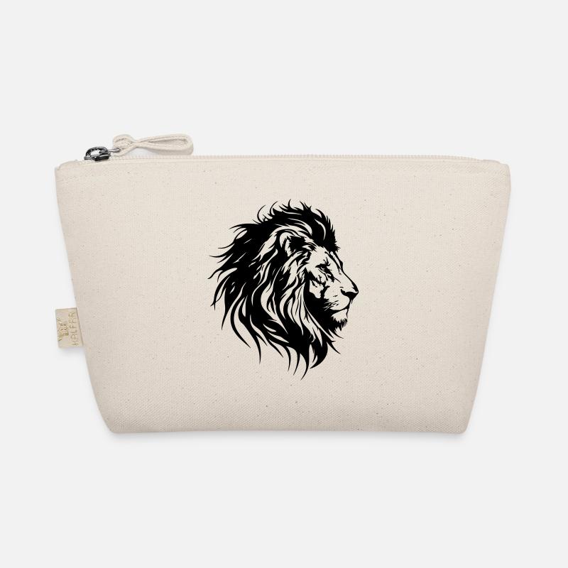 Lion Head Lion Silhouette Organic Pouch