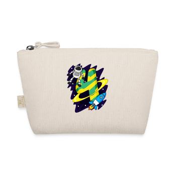 4 Birthday Boy Astronaut - four years - Organic Pouch - nature - Front