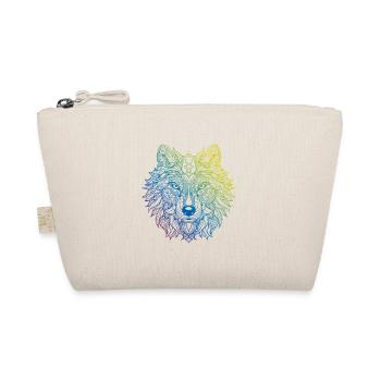 Wolf Mandala Boho - Bio-Täschchen - Natur - Vorne