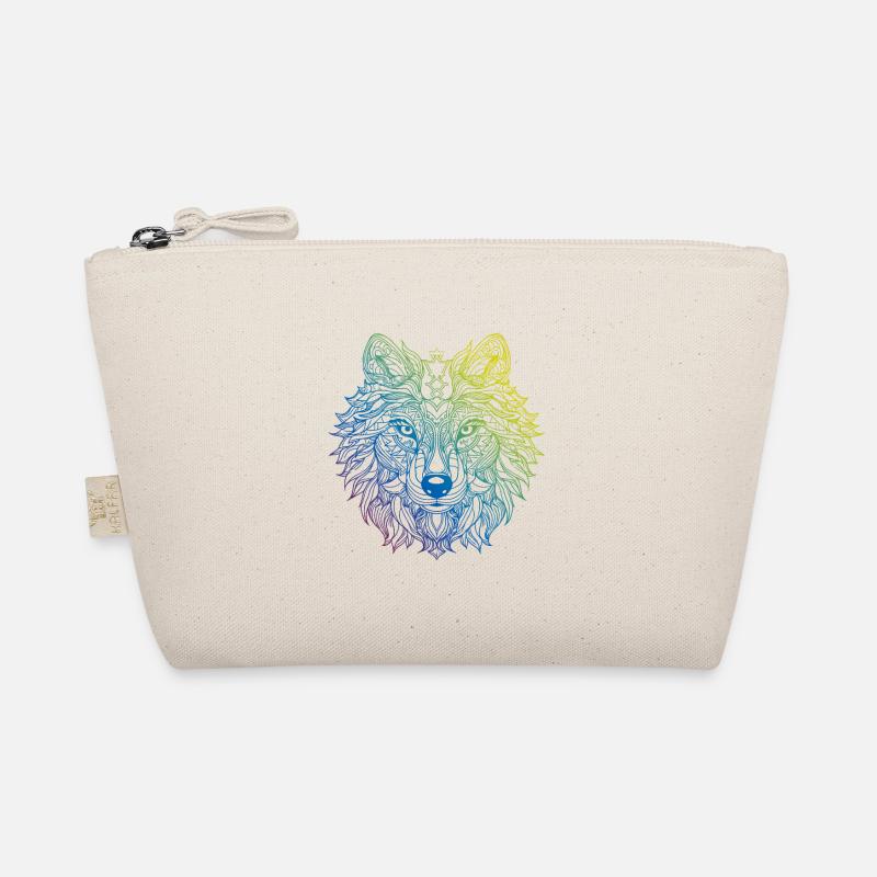Wolf Mandala Boho Organic Pouch