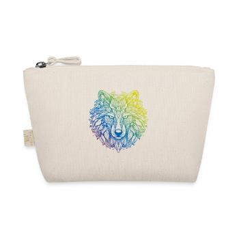 Wolf Mandala Boho - Bio-Täschchen - Natur - Vorne