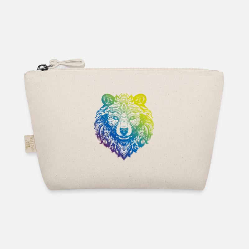 Ours Grizzly Mandala Boho Trousse biologique