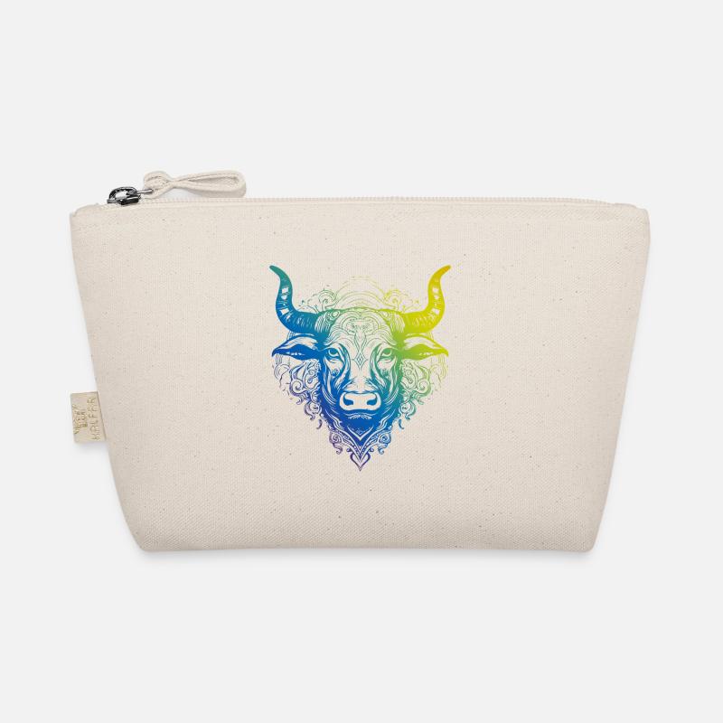 Bull Mandala Boho Organic Pouch