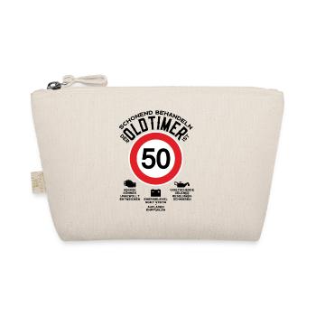 SCHONEND BEHANDELN 50. GEBURTSTAG OLDTIMER 1973 - Bio-Täschchen - Natur - Vorne