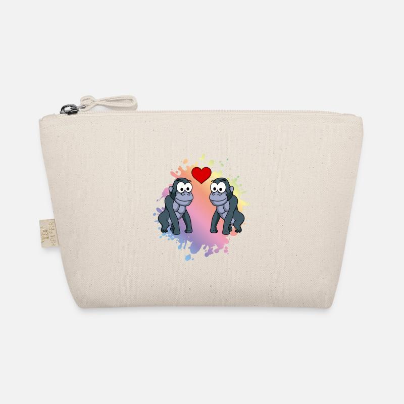 Gorilla Comic Paar Liebe Bio-Täschchen