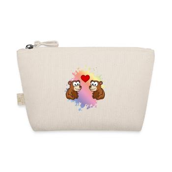 Ours Comic Couple Amour - Trousse biologique - nature - Devant