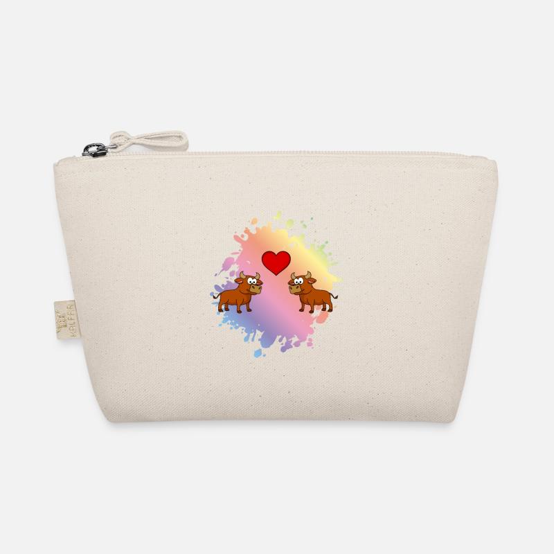 Stier Comic Paar Liebe Bio-Täschchen