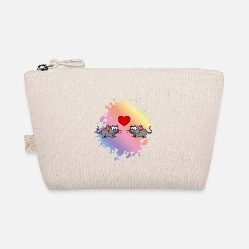 Mouse Comic Couple Love Organic Pouch