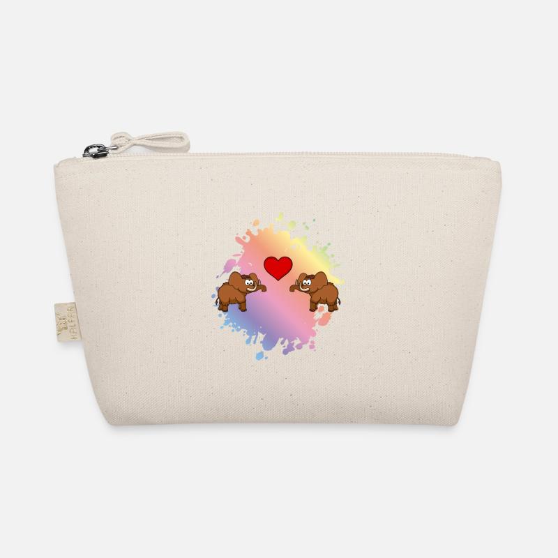 Mammut Comic Paar Liebe Bio-Täschchen