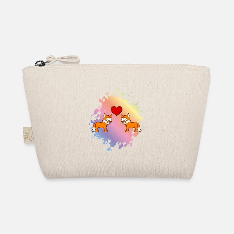 Fox Comic Couple Love Organic Pouch
