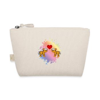 Amour de couple comique léopard - Trousse biologique - nature - Devant