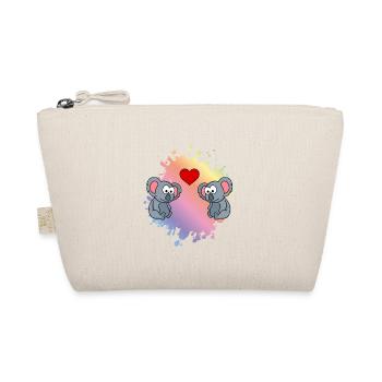 Koala Comic Couple Amour - Trousse biologique - nature - Devant