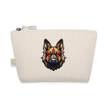 Schäferhund Hund Portrait - Bio-Täschchen - Natur - Vorne
