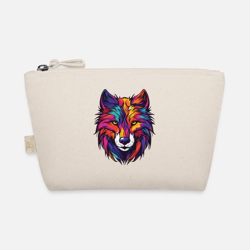 Wolf Portrait Bio-Täschchen