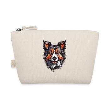 Border Collie Dog Portrait - Organic Pouch - nature - Front