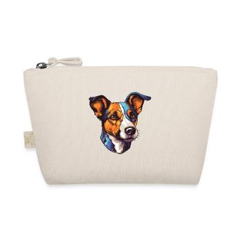 Jack Russel Terrier Hund Kopf - Bio-Täschchen - Natur - Vorne