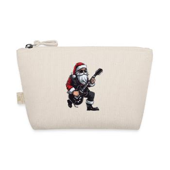 Weihnachtsmann Gitarre Santa Konzert Metal - Bio-Täschchen - Natur - Vorne