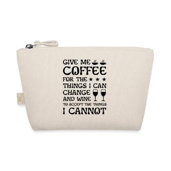 Give me Coffee for the things I canchange and wine - Bio-Täschchen - Natur - Vorne