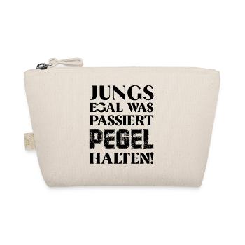 Jungs egal was passiert Pegel halten Bier Alk - Bio-Täschchen - Natur - Vorne