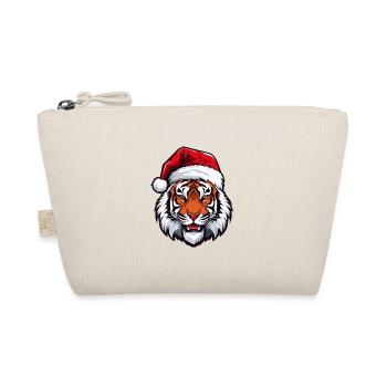 Tiger Portrait Christmas - Organic Pouch - nature - Front