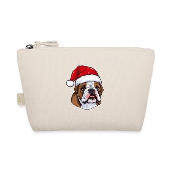 Bouledogue chien Portrait Noël - Trousse biologique - nature - Devant