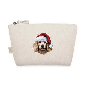 Poodle Dog Portrait Christmas - Organic Pouch - nature - Front