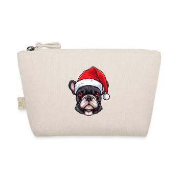 Bouledogue français chien Noël - Trousse biologique - nature - Devant