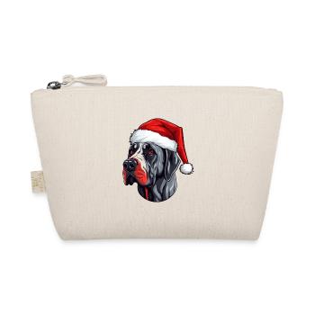 Great Dane Dog Head Christmas Portrait - Organic Pouch - nature - Front
