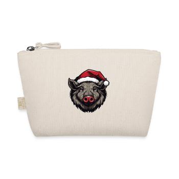 Portrait de Noël tête de sanglier - Trousse biologique - nature - Devant